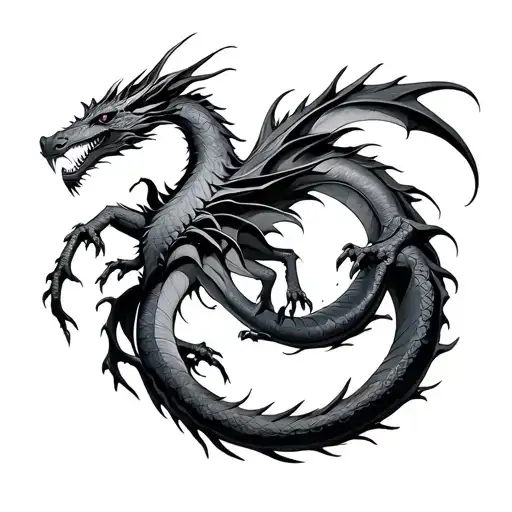 Ouroboros Dragon tattoo design idea