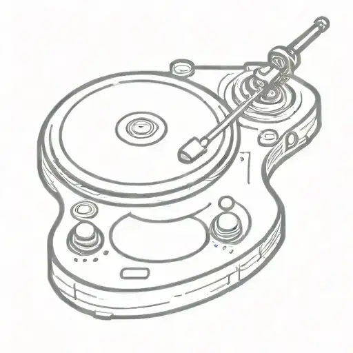 dj controller tattoo design idea