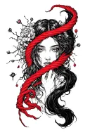 Red String Of Fate tattoo design idea