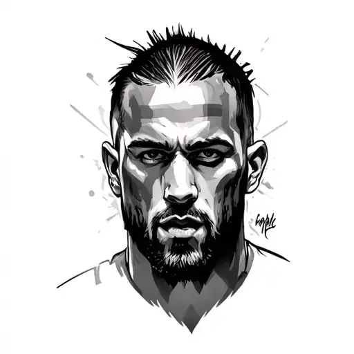 cm punk tattoo design idea