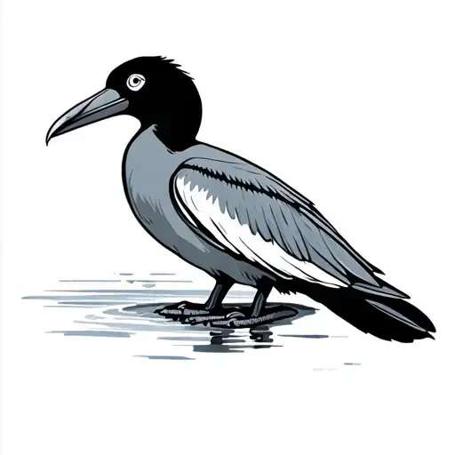 Blue Footed Booby tattoo design idea