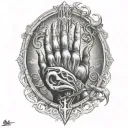 I'm the hand of God I'm the dark messiah I'm the vengeful one tattoo design idea