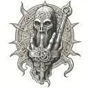 I'm the hand of God I'm the dark messiah I'm the vengeful one tattoo design idea