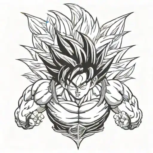 goku super saiyan tattoo design idea