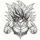 goku super saiyan tattoo design idea