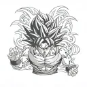 goku super saiyan tattoo design idea