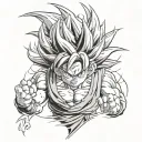 goku super saiyan tattoo design idea
