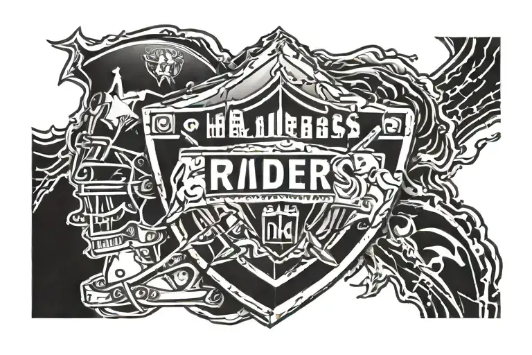 raiders football logo tattoo design idea
