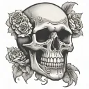 grateful dead skull tattoo design idea