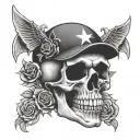 grateful dead skull tattoo design idea