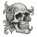 grateful dead skull tattoo design idea