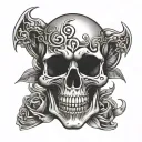 grateful dead skull tattoo design idea