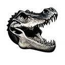 alligator skull tattoo design idea