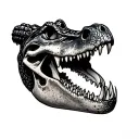 alligator skull tattoo design idea