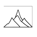 minimal mountain tattoo design idea