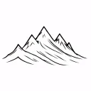 minimal mountain tattoo design idea