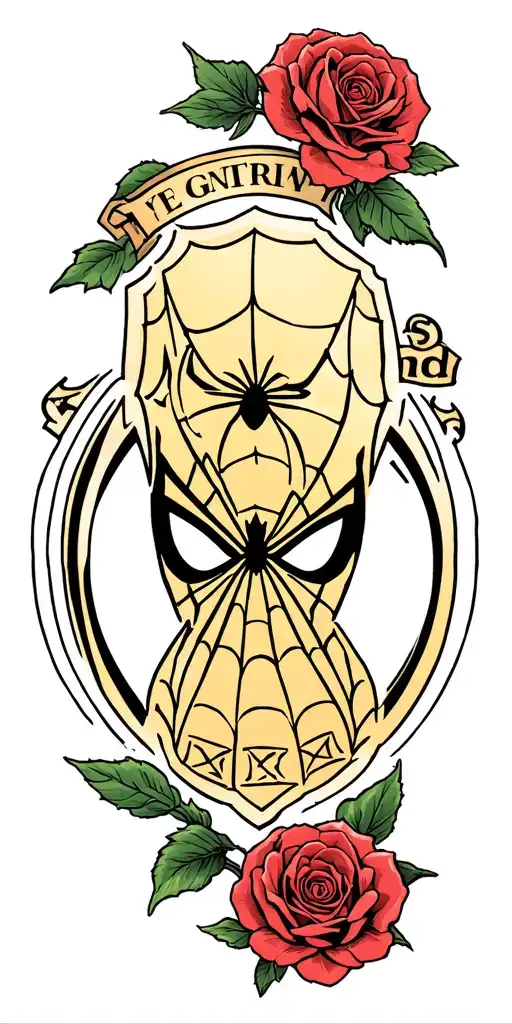 Marvel, Spider-Man, Leeds United Logo, Yorkshire Rose,  tattoo design idea