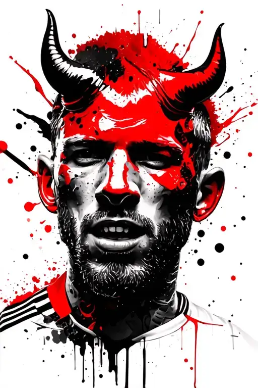 Man Utd red Devil tattoo design idea