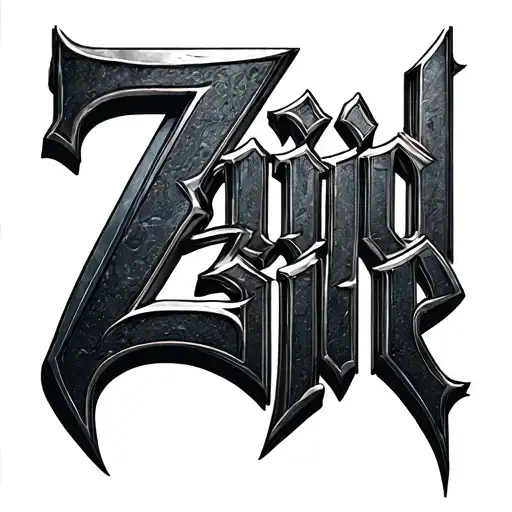 Name of my children Zaid-Yair written inside steel. tattoo design idea