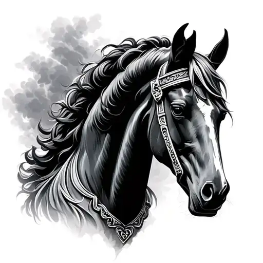 Roman Horse tattoo design idea