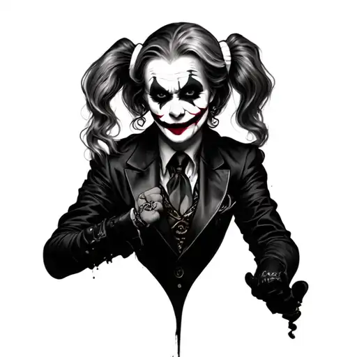 Joker Harley Quinn tattoo design idea