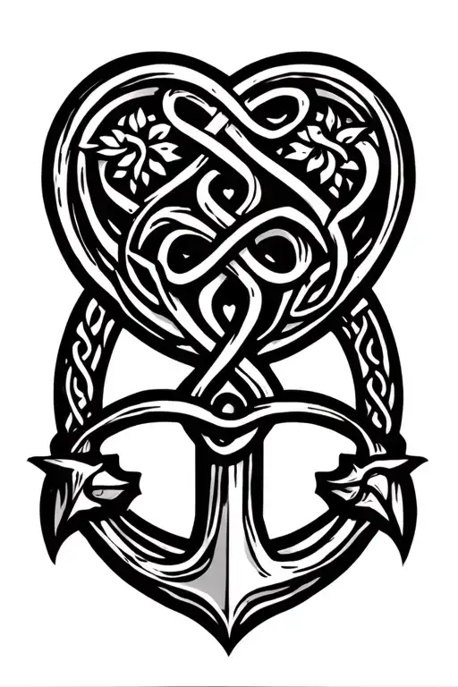 Celtic knot, family, anchor, love tattoo design, add tree of life tattoo design idea