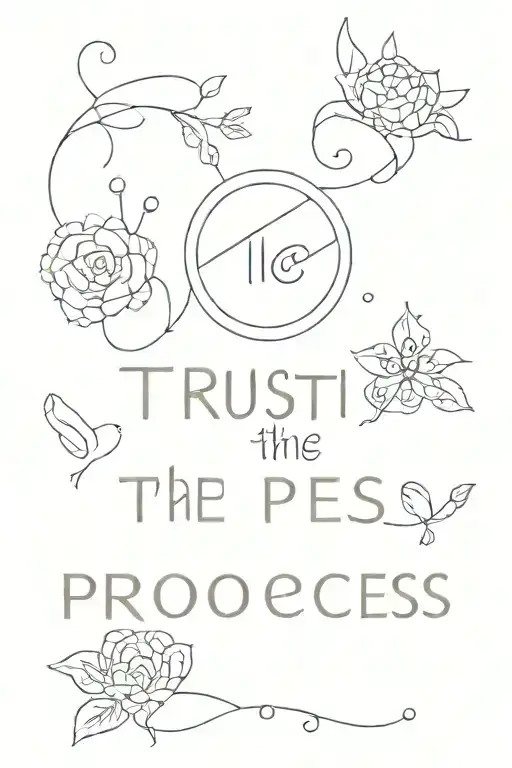 trust the process hidden meaning tattoo design idea