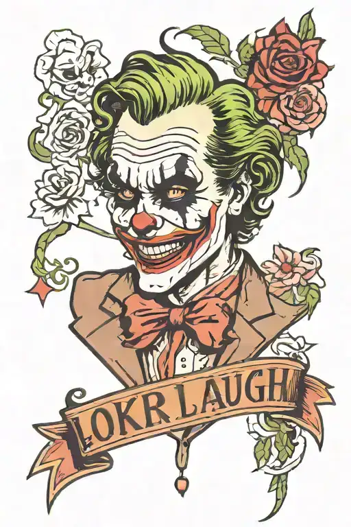 Joker live laugh don't love tattoo design idea