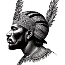 African King tattoo design idea