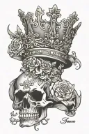 j s crown tattoo design idea