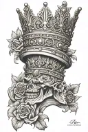 j s crown tattoo design idea