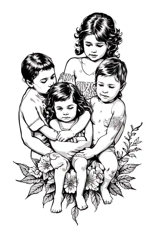 hard personal life , 3 children, fighting depression, hard personal childhood, faith, strength  tattoo design idea