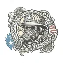 us army firefighter tattoo design idea