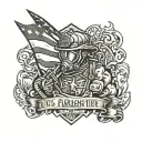 us army firefighter tattoo design idea