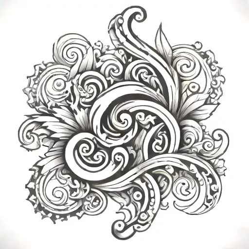 Scroll tattoo design idea