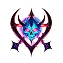 warlock symbol incorporating elements tattoo design idea