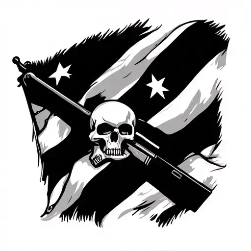 Rebel Flag tattoo design idea