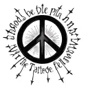 write gods plan inside the peace symbol  tattoo design idea