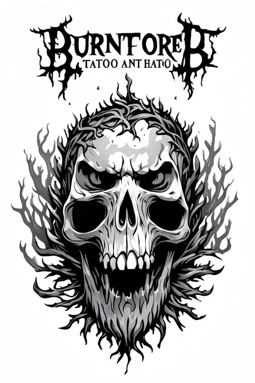 burnt forest rip brother  tattoo design idea