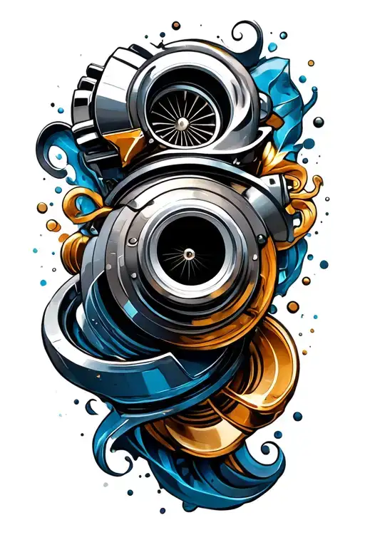 turbocharger tattoo design idea