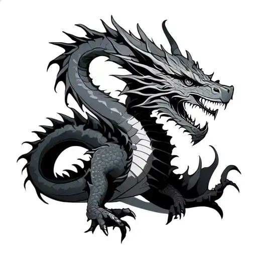 three headed dragon chest tattoo  tattoo design idea