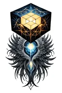 metatron cube tattoo inspired attracting energy tattoo design idea
