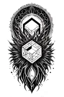 metatron cube tattoo inspired attracting energy tattoo design idea