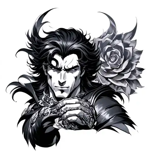 star platinum jojo bizarre adventure tattoo design idea