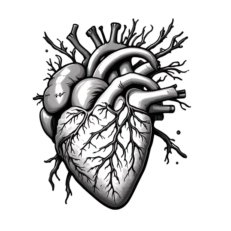 heart attack survivor tattoo design idea