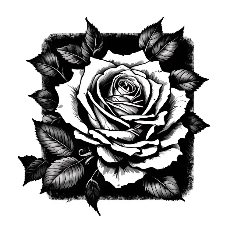 dead rose gun tattoo design idea