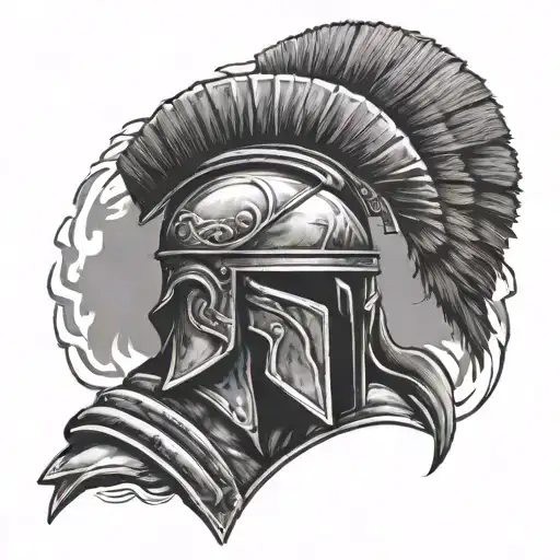 spartan warrior tattoo design idea