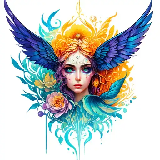 cosmere series with vibrant colors tattoo design idea