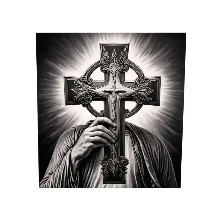 Christian with the T in Christian Cross tattoo design idea