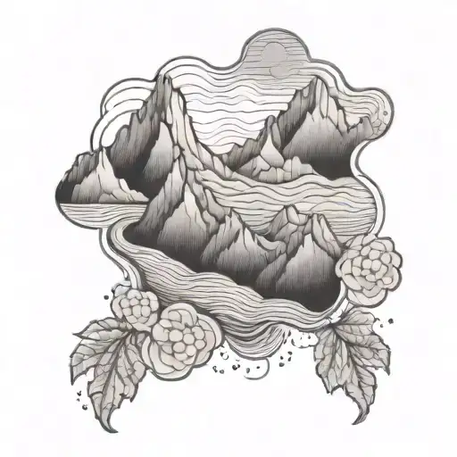 Topographic tattoo design idea